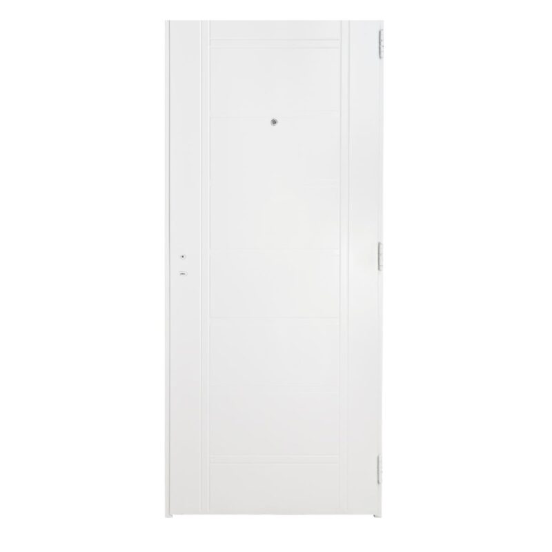 Puerta Inyectada BLANCA Insertos de ACERO barral CURVO Ciega - Imagen 4