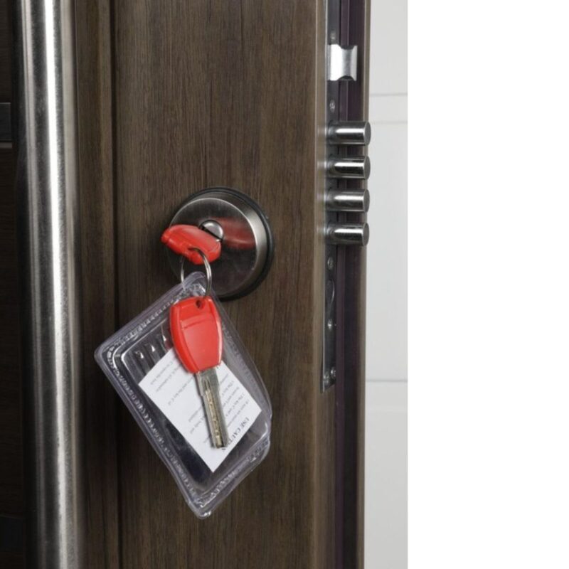 Puerta Multianclaje NOGAL AMERICANO Barral REDONDO 75 cm y Apliques - Imagen 2