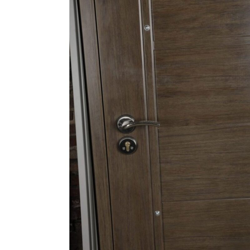 Puerta Multianclaje NOGAL AMERICANO Barral REDONDO 75 cm y Apliques - Imagen 3