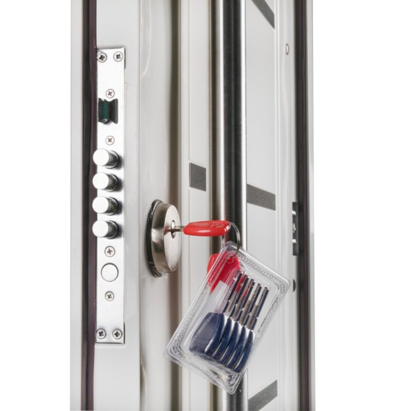 Puerta Multianclaje Derecha o Izquierda BLANCA Barral CURVO 75 cm y Apliques - Imagen 2